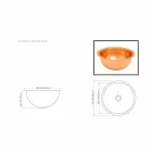 Projeto redondo do dissipador Cobre, handmade, planta Viadurini