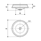 Lavatório semi-encastrado de design em argila de fogo pintada à mão produzido na Itália, Manilo Viadurini