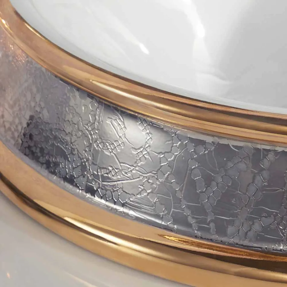 Projetar pia semi-encastrada em argila de fogo artesanal na Itália, Manilo Viadurini