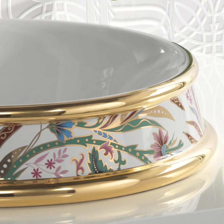 Lavatório semi-encastrado em diferentes acabamentos em Fire Clay Made in Italy - Erasmo Viadurini