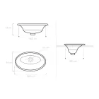 Lavatório semi-encastrado em Fire Clay com Espiral Dourada Made in Italy - Principe Viadurini