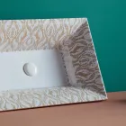 Lavatório semi-encastrado em Fire Clay de Diferentes Acabamentos Made in Italy - Ultima Viadurini