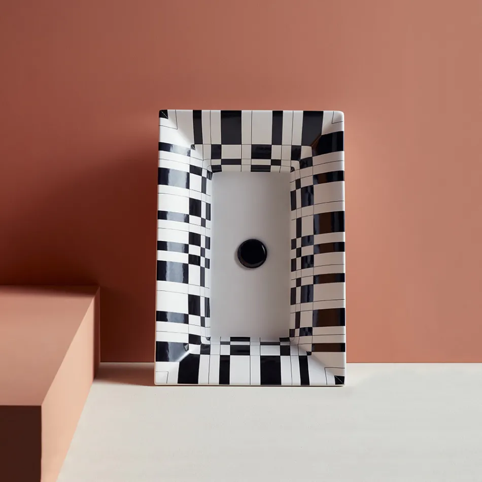 Lavatório semi-encastrado em Fire Clay de Diferentes Acabamentos Made in Italy - Ultima Viadurini