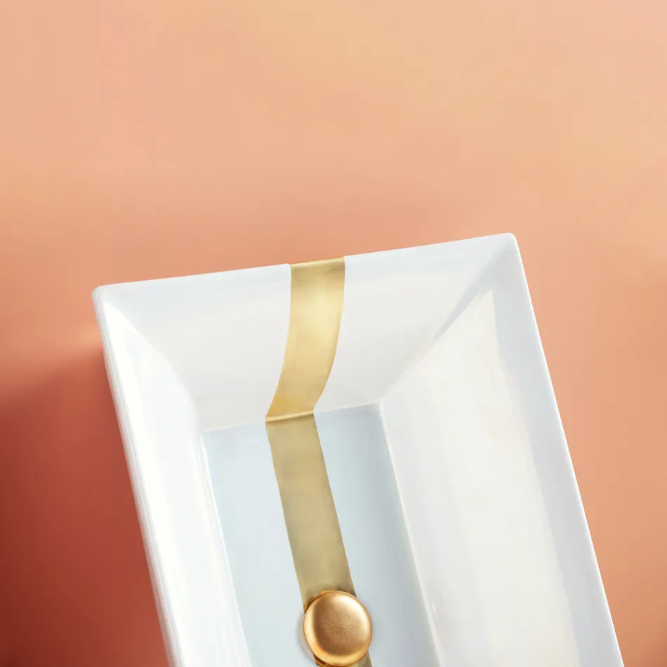 Lavatório semi-encastrado em Fire Clay de Diferentes Acabamentos Made in Italy - Ultima Viadurini