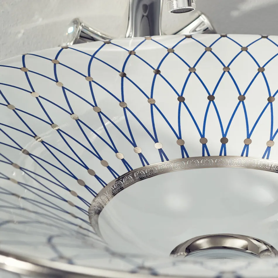 Lavatório semi-encastrado em Fire Clay em diversos acabamentos Made in Italy - Capatosta Viadurini