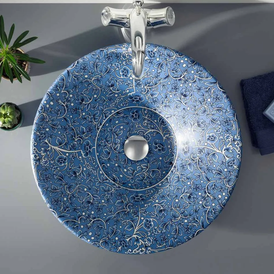 Lavatório semi-encastrado em Fire Clay em diversos acabamentos Made in Italy - Capatosta Viadurini