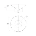Lavatório semiencastrado em porcelana francesa de primeira qualidade - Pausa Viadurini