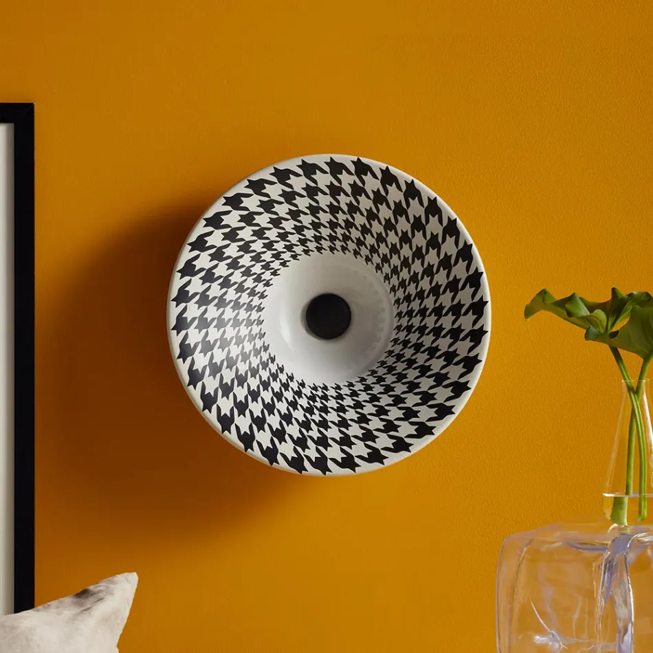 Lavatório semiencastrado em porcelana francesa de primeira qualidade - Pausa Viadurini