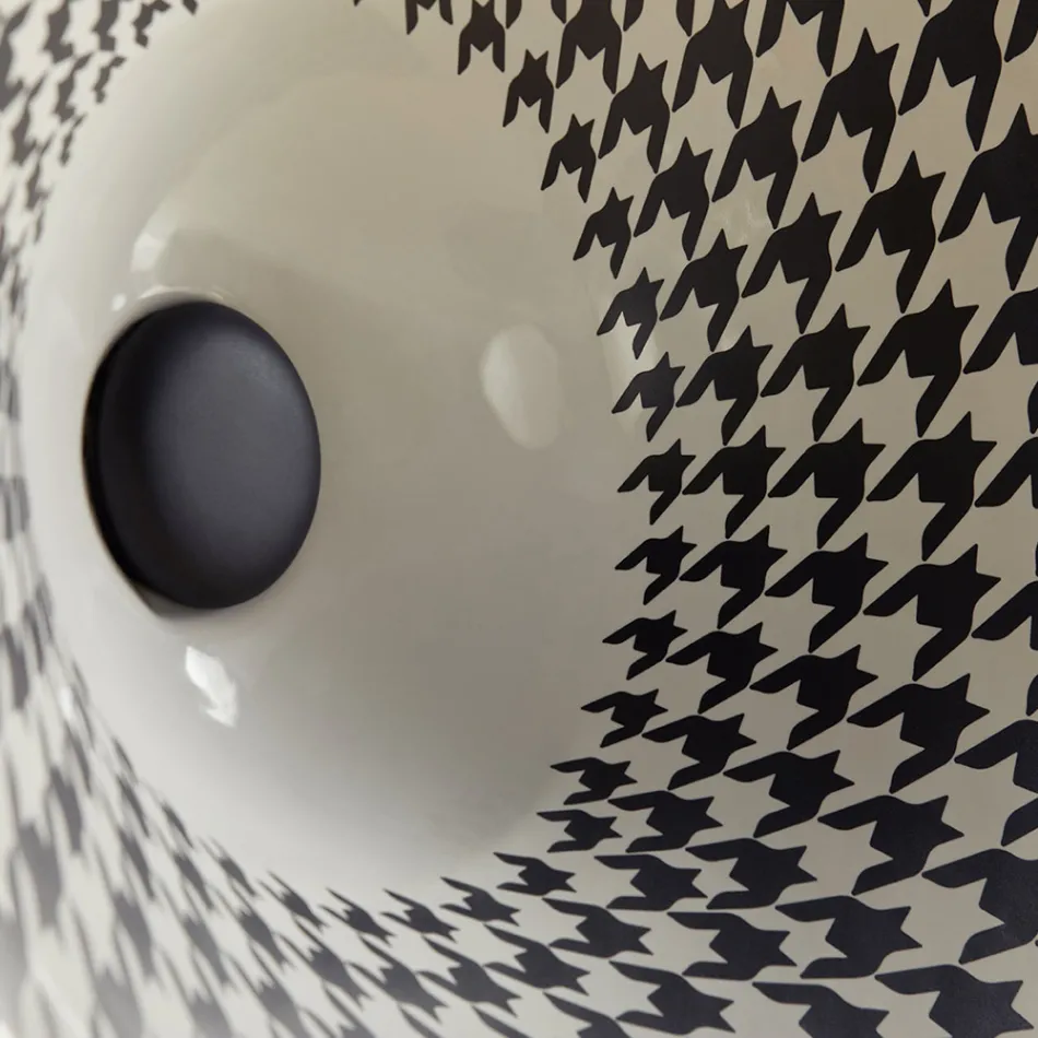 Lavatório semiencastrado em porcelana francesa de primeira qualidade - Pausa Viadurini