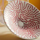 Lavatório semiencastrado em porcelana francesa de primeira qualidade - Pausa Viadurini