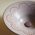 Lavatório semiencastrado em porcelana francesa de primeira qualidade - Pausa Viadurini