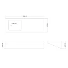 Pia montada na parede Selada, design italiano moderno feito na Itália Viadurini