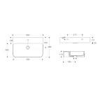 Lavatório suspenso de cerâmica com porta-toalha opcional Made in Italy - Graffa Viadurini