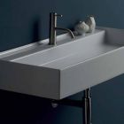Design moderno suspenso cerâmica lavatório Sun 100x45 cm made in Italy Viadurini
