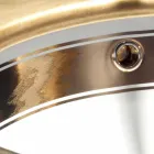 Barro undermount pia em argila de fogo e ouro feito na Itália, Egeu Viadurini