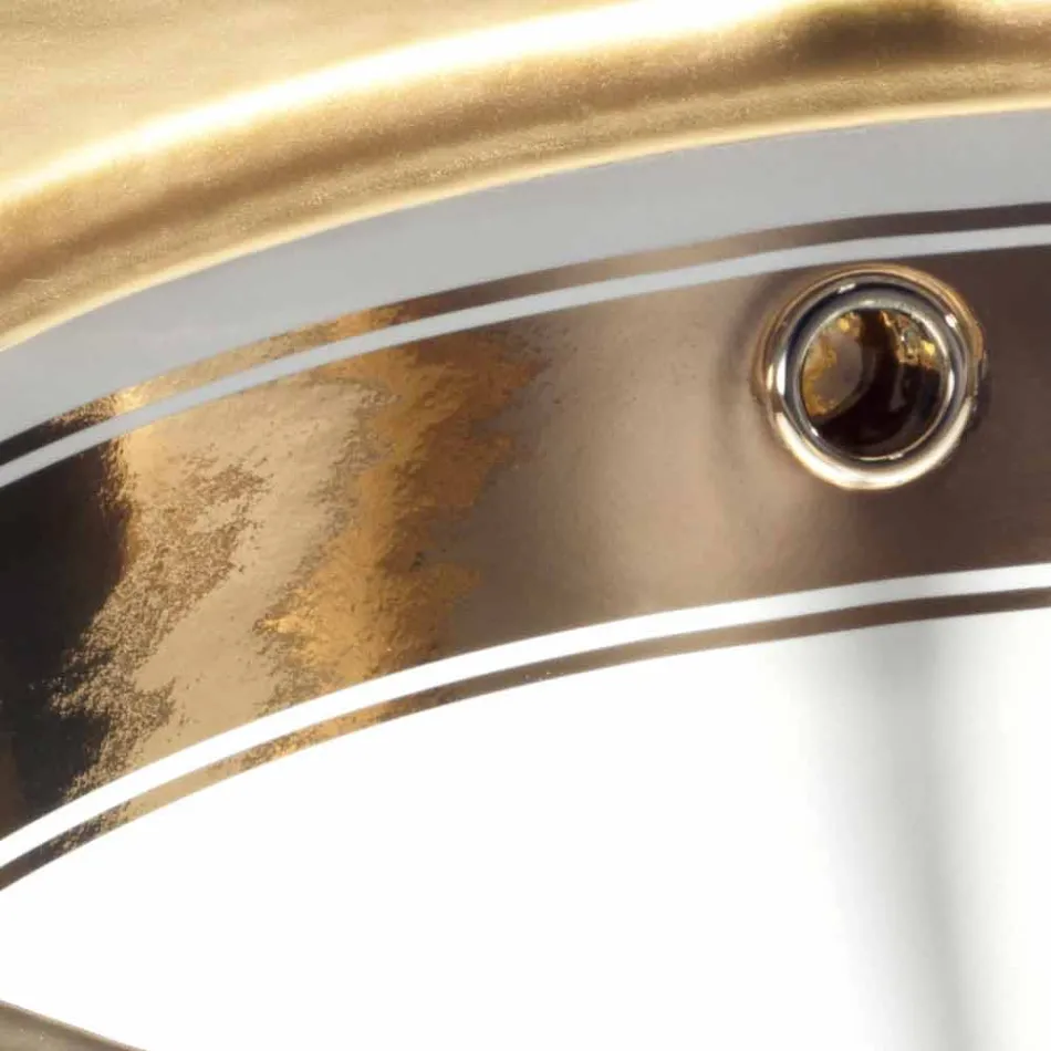 Barro undermount pia em argila de fogo e ouro feito na Itália, Egeu Viadurini