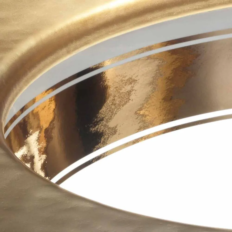 Barro undermount pia em argila de fogo e ouro feito na Itália, Egeu Viadurini