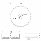 Lavatório de cerâmica redondo com um diâmetro de 40 cm Viadurini