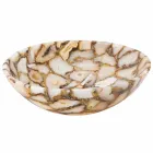 Lavatório redondo de pedra redonda da ágata de Mila, parte original Viadurini