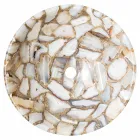 Lavatório redondo de pedra redonda da ágata de Mila, parte original Viadurini