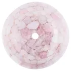 Lavatório de bancada de Paloma feito à mão de quartzo rosa, peça única Viadurini