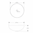 Lavatório de apoio redondo moderno em níquel metal Loano Viadurini