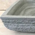 Lavatório de design verde de bancada em Hilda stone Viadurini