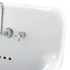 Lavatório de cuba dupla de parede vintage em cerâmica cinza - Jack Viadurini