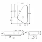 Lavatório de apoio / design de cerâmica made in Italy Sheyla Viadurini