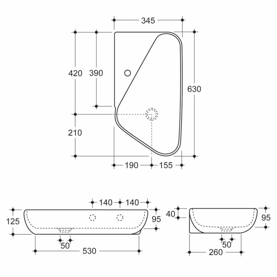 Lavatório de apoio / design de cerâmica made in Italy Sheyla Viadurini