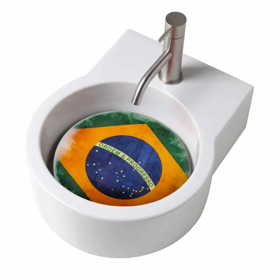 Lavatório de design de bancada / suspensão made in Italy Tor Viadurini