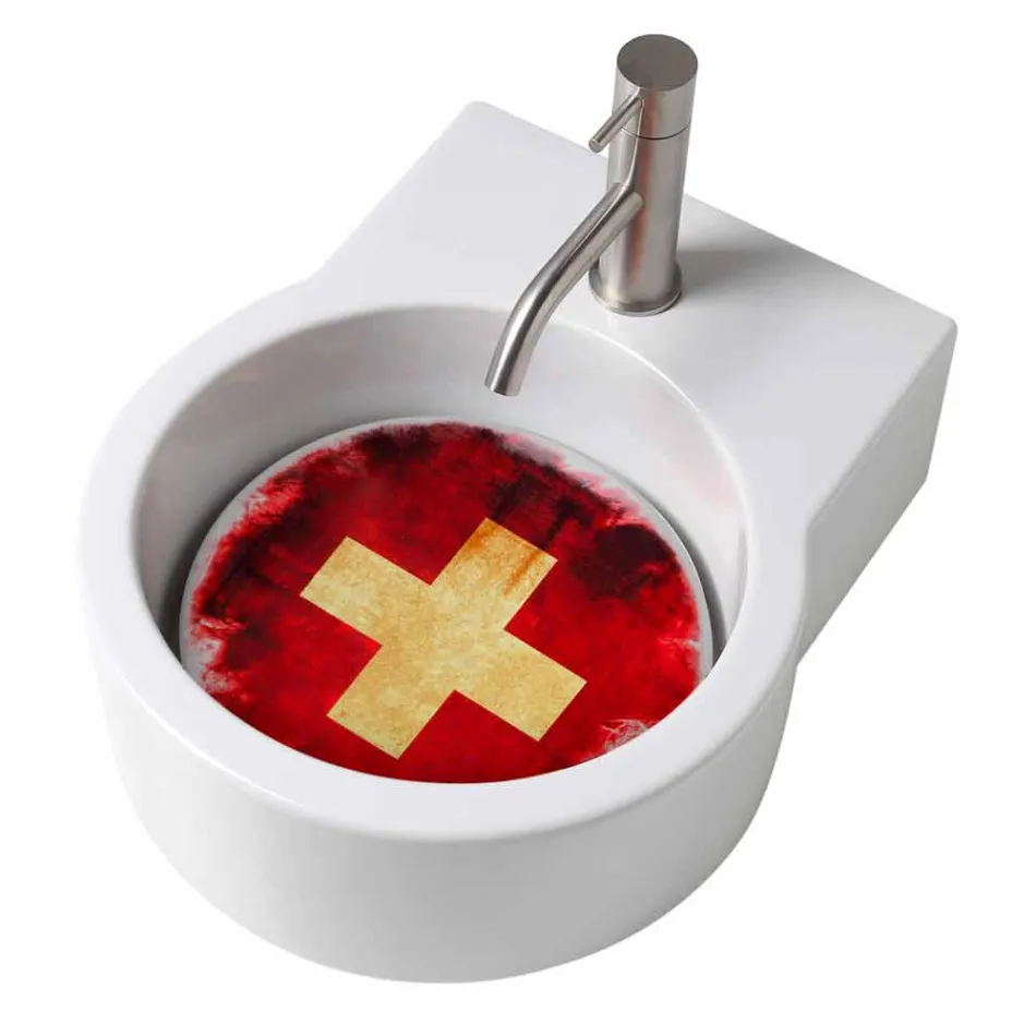 Lavatório de design de bancada / suspensão made in Italy Tor Viadurini