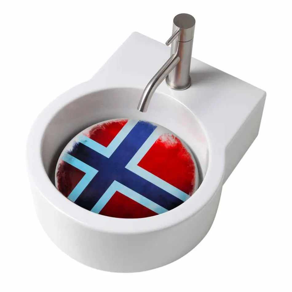 Lavatório de design de bancada / suspensão made in Italy Tor Viadurini