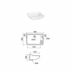 Lava-mãos suspenso em cerâmica de design clássico, fabricado na Itália - Nausica Viadurini