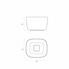 Pia autônoma autoportante feita na Itália, Lallio Viadurini