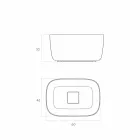 Pia autônoma autoportante feita na Itália, Lallio Viadurini