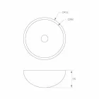 Lavatório autoportante de pé circular feito na Itália, Donnas Viadurini