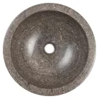 Pia circular de bancada em mármore artesanal, Bucine Viadurini