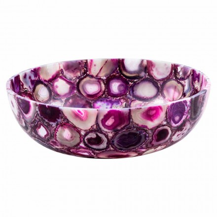 Pia de cozinha redonda de pedra de ágata - Buffalo Viadurini