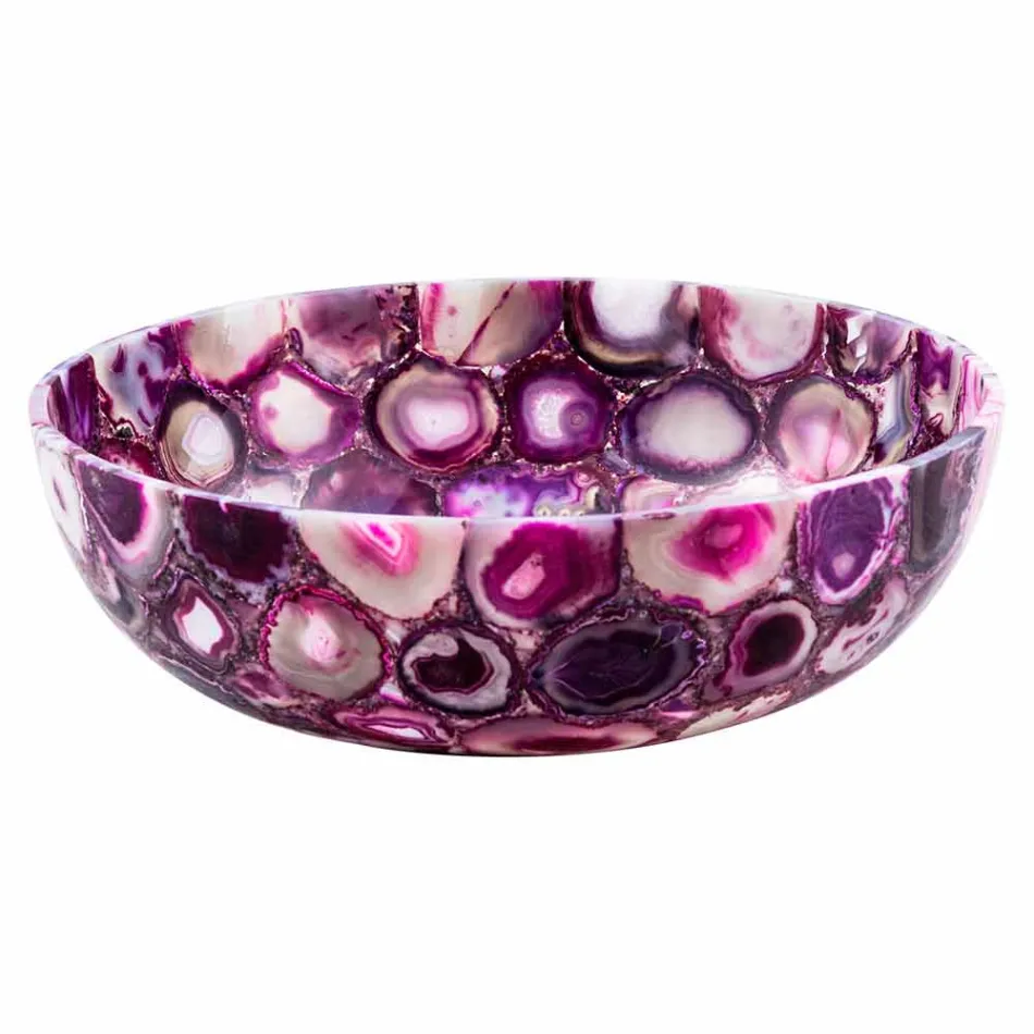 Pia de cozinha redonda de pedra de ágata - Buffalo Viadurini