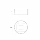 Lavatório redondo de bancada de design produzido na Itália, Forino Viadurini