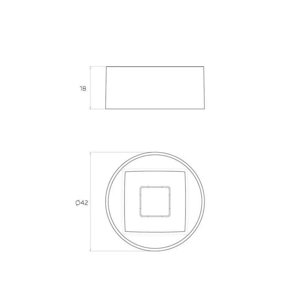 Lavatório redondo de bancada de design produzido na Itália, Forino Viadurini