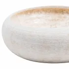 Pia circular feita à mão em mármore branco, Bucciano Viadurini
