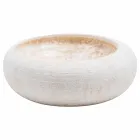 Pia circular feita à mão em mármore branco, Bucciano Viadurini