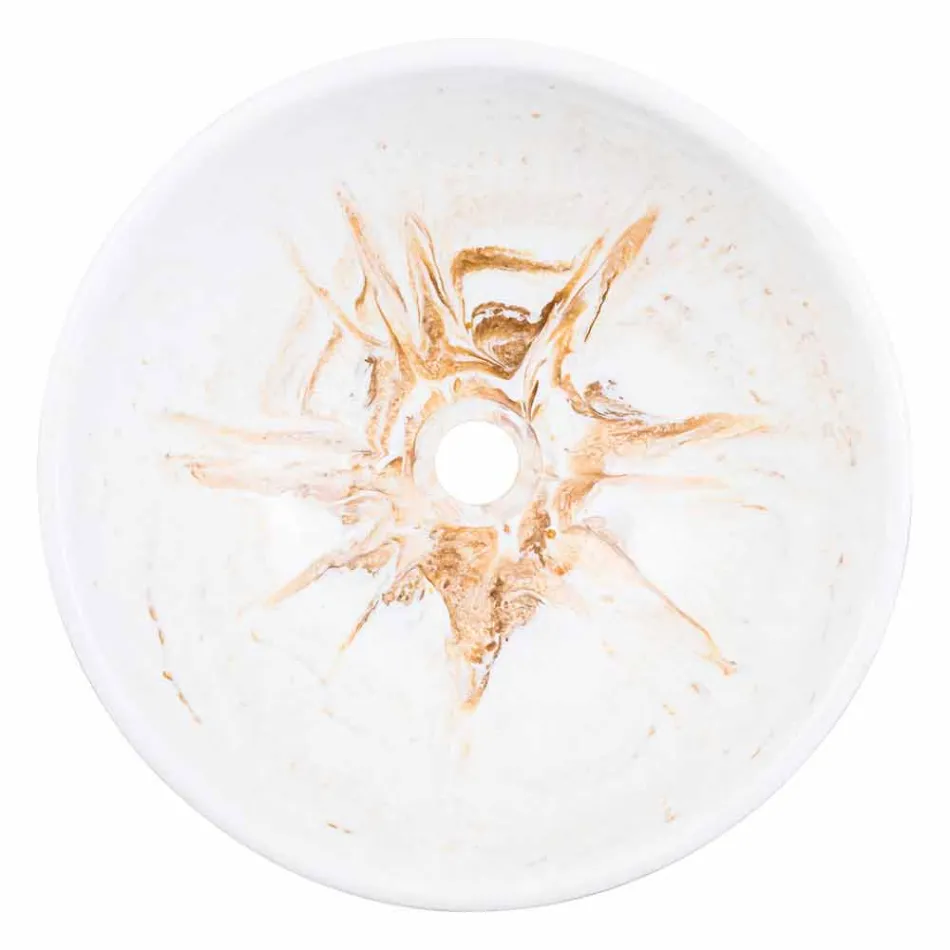 Lavatório de apoio de design em resina dourada - Dogliola Viadurini