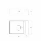 Lavatório de bancada de design produzido na Itália, Lavis Viadurini