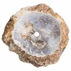 Pia feita à mão em pedra ágata, Posina Viadurini