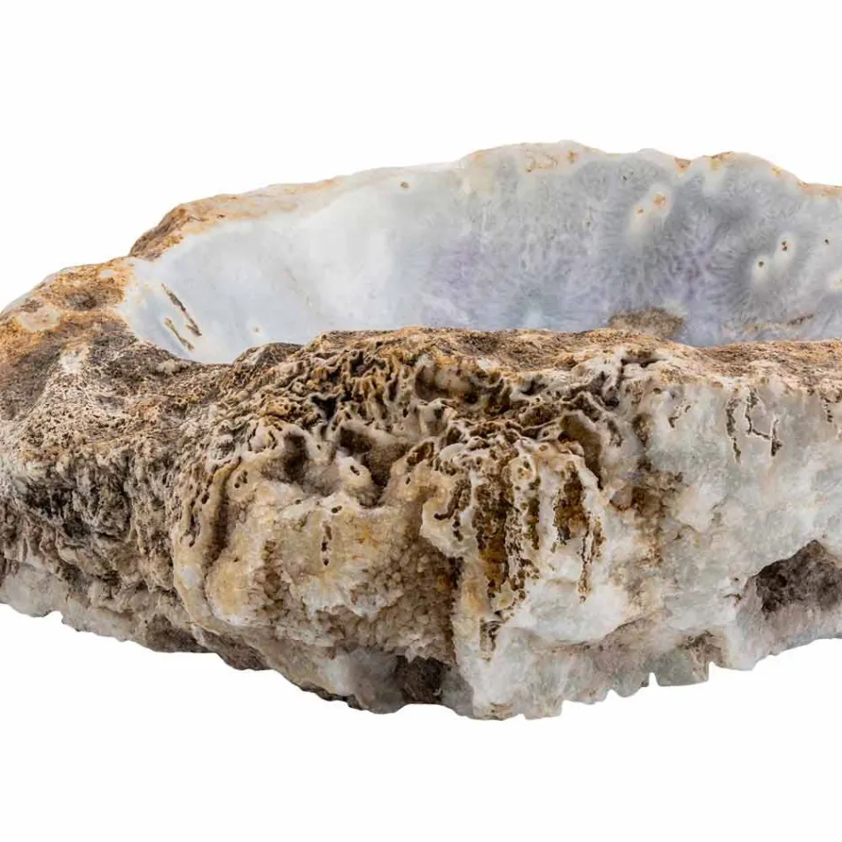 Pia feita à mão em pedra ágata, Posina Viadurini