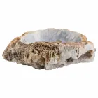 Pia feita à mão em pedra ágata, Posina Viadurini