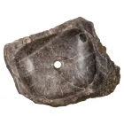 Lava-louça artesanal em pedra quartzo fumê, Vigasio Viadurini